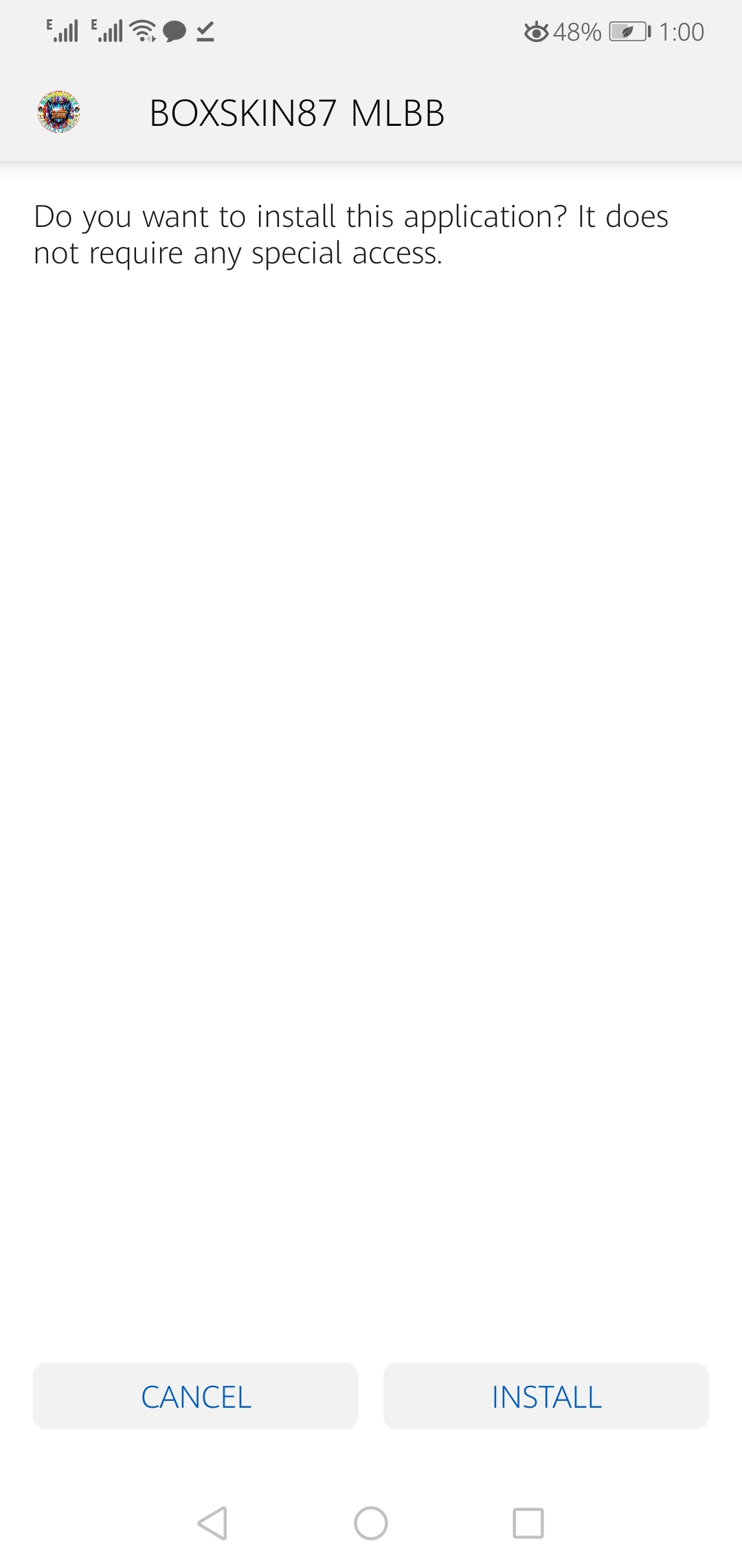 Screenshot of New Box Skin